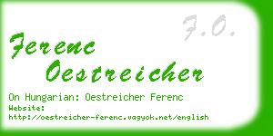 ferenc oestreicher business card